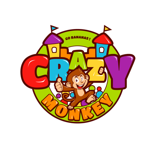 Crazy Monkey--Go Bananas! | Logo design contest