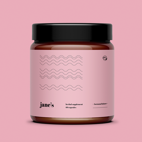 Minimal supplement label design Design by Pice Wilf
