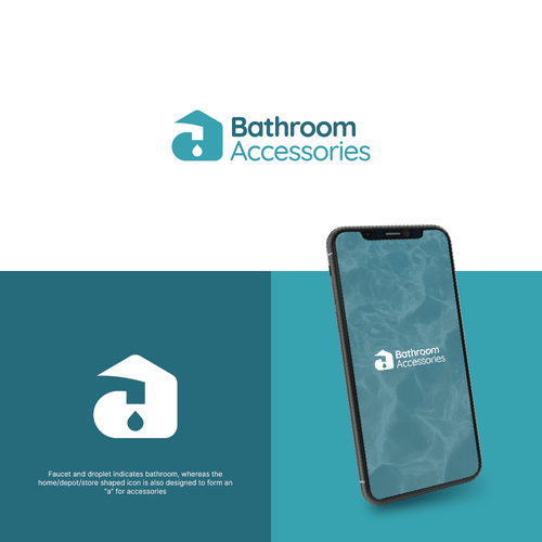 "Custom Logo for a Bathroom Accessories online store" winning Signage
