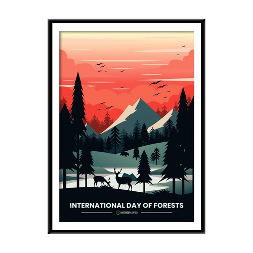 Awesome Poster for International Day of Forests Design von Rahrakai