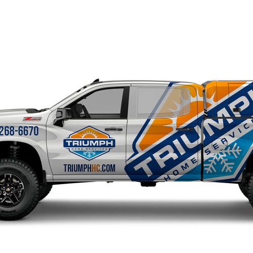 Hvac truck wrap-ontwerp door mateuzord