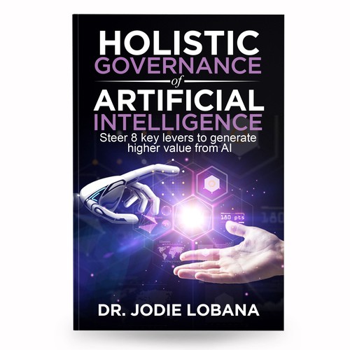 Man and Machine interaction - Book cover needed for Governance of Artificial Intelligence Réalisé par anisha umělec