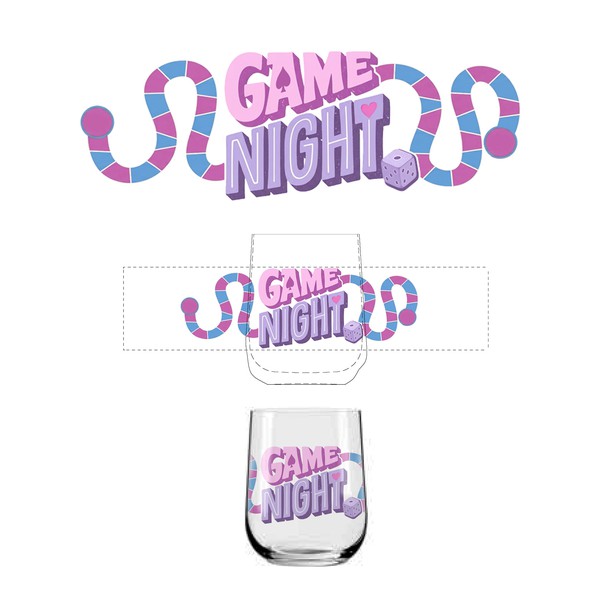 Illustration for drinking glasses for the perfect game night