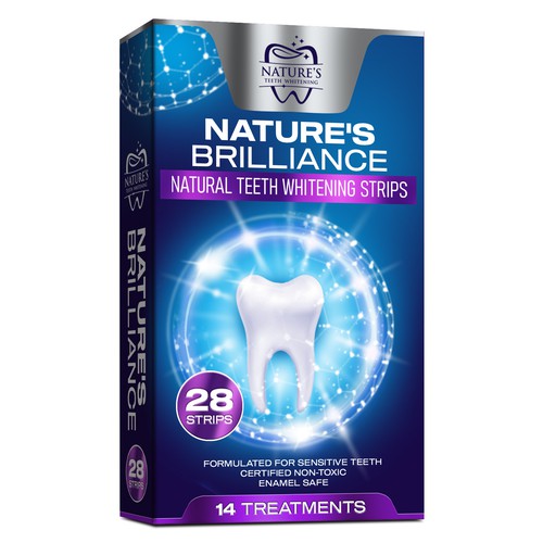 Natural Design Needed for Nature's Brilliance Whitening Strips Design by sapienpack