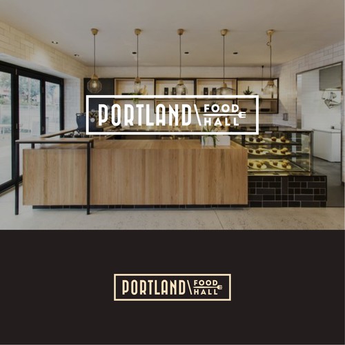 Portland Food Hall Logo & Outdoor Signage Design by Francesc Alex