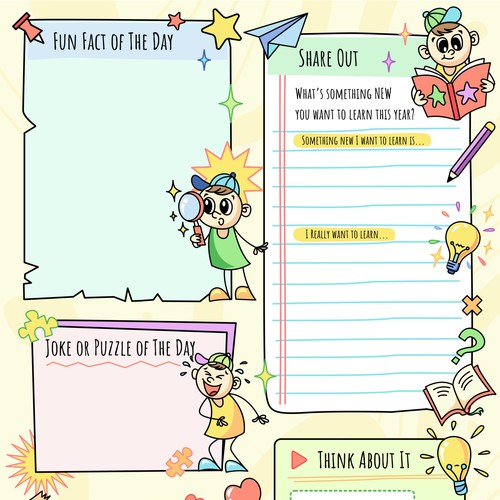 Design a worksheet template for children's activity book Design by Munir_