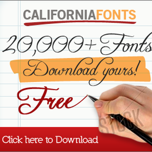 California Fonts needs Banner ads Réalisé par dizzyclown