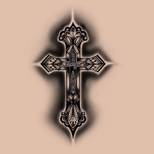 Tattoo design for cross Design by Chi.C