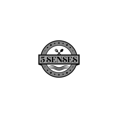 Restaurant logo to stimulate 5 senses Design by Captainzz