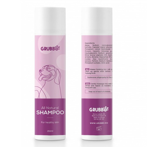 Design label for dog shampoo Design by intanamir