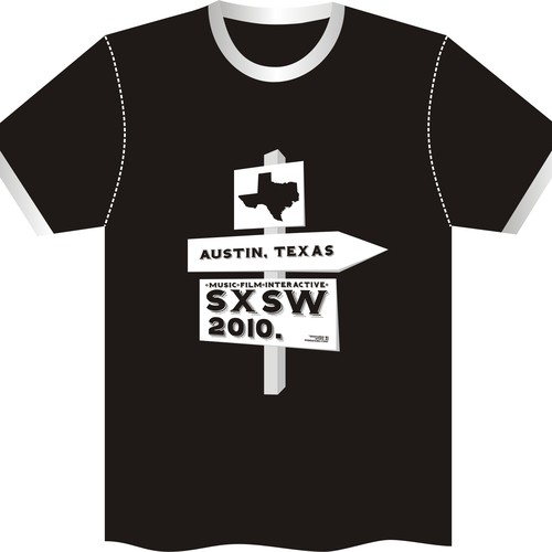 Design Official T-shirt for SXSW 2010  Design by stipo