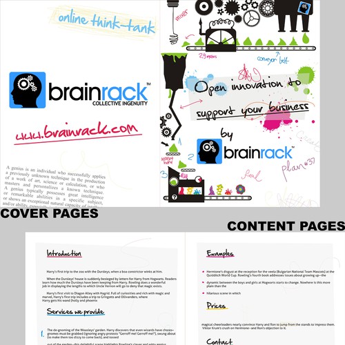 Brochure design for Startup Business: An online Think-Tank Ontwerp door Adamikus