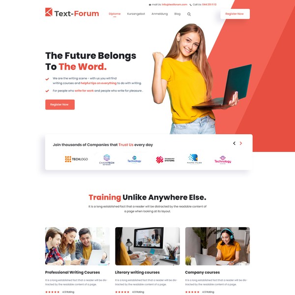 Design von AKDCreative mit dem Titel „Text-Forum.ch“