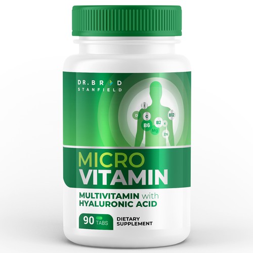 We Need a Vibrant and Scientifically-Inspired Label Design for MicroVitamin Design by Poroyo