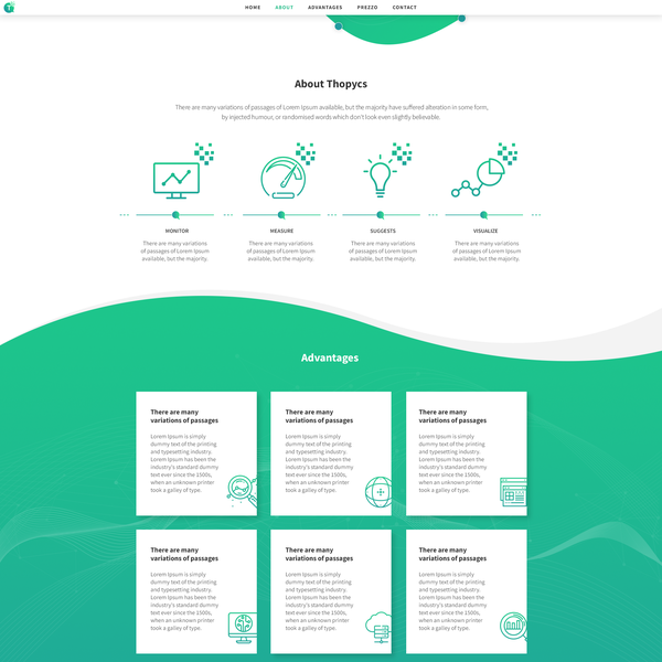 Landing page creative design