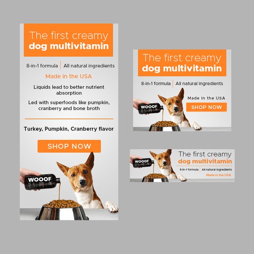 WOOOF Dog Multivitamin banner ads Design by mindtrickattack