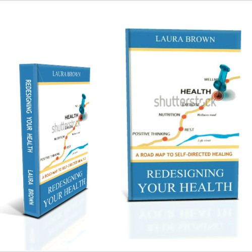 Create a striking road map to wellness book cover for Redesigning Your Health Design by Trea Ryzza