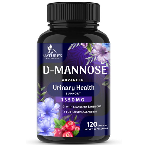 Colorful D-Mannose Design Needed for Nature's Nutrition Design by R O S H I N