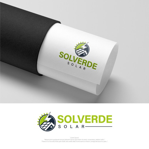 Clean logo for solar company Design by Sam_Designx