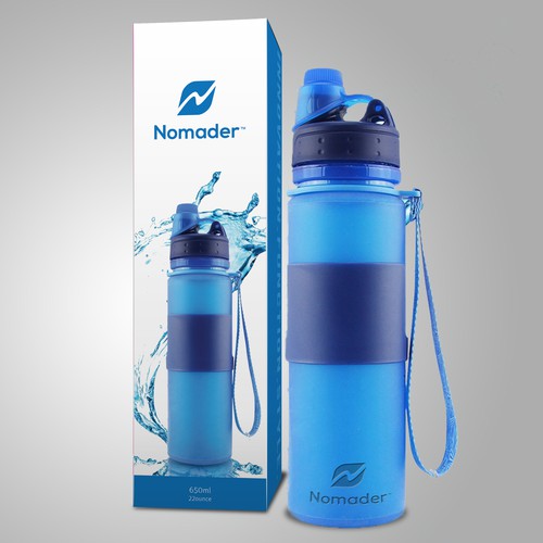 Product design for a cool and trendy kids water bottle., Product packaging  contest