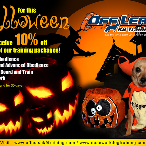 Holiday Ad for Off-Leash K9 Training Design von CountessDracula