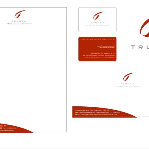 Stationary for online video news agency. Logo is provided Design by malza