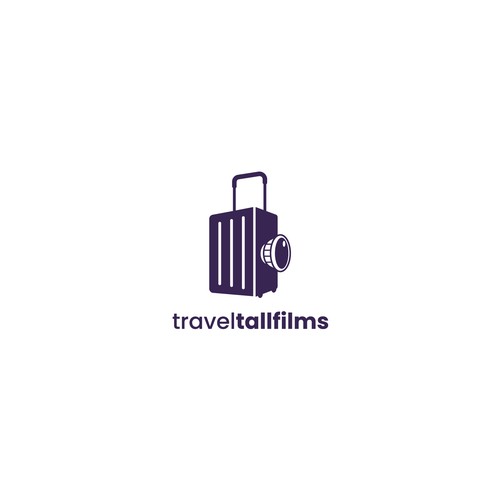 Minimalist logo for what I do: create travel films in vertical format. Réalisé par FASVlC studio