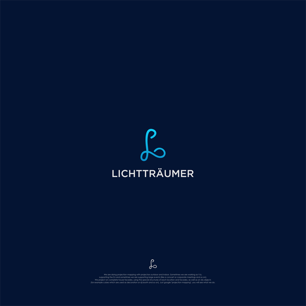 Design by dara_manis titled "Create a immersive and creative logo for LIchtträumer (light dreamer), a projection mapping group"