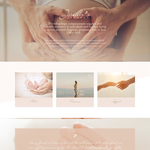 Josiah's Journey - WordPress website design and development