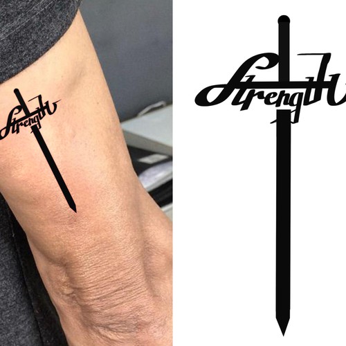 Tattoo design for cross Design by Athew_Yana