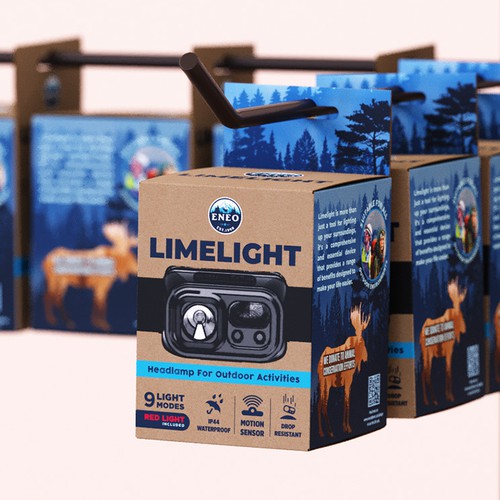 Design the packaging a outdoor headlamp where proceeds are donated to save american wildlife Design by Design Warlord