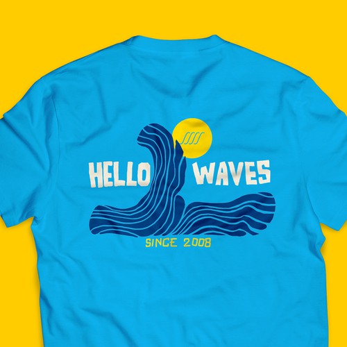 Hola Olas tee Design by yogisnanda