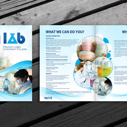 MYLAB Private Label 4 Page Brochure Design por NaZaZ