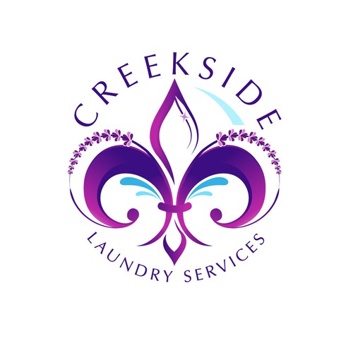 Wash & Fold services at a laundromat - sophisticated and French feel :) Design by redmonk