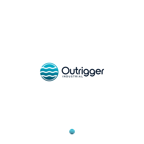 Rugged logo for a new industrial real estate development company called OUTRIGGER. Design by W A W A