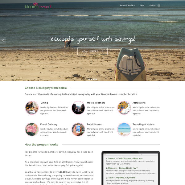 Concept for discount website