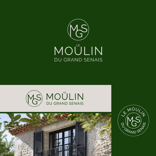 "Créer une identité visuelle pour un lieu gîte, séminaire haut de gamme au milieu des vignes" winning Logo & brand guide