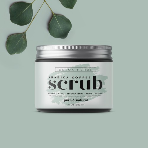 create a label for series of body scrubs Design by RUDI STUDIO