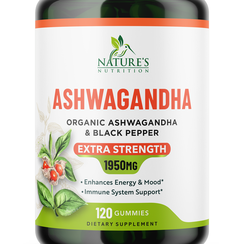 Natural Ashwagandha Capsules Design Needed for Nature's Nutrition Design by Encephalon™