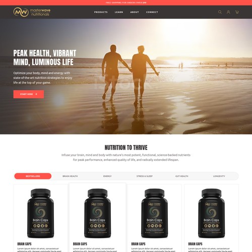 Design the "sexiest" and most powerful health supplements website on the planet Design réalisé par Sattvi Art