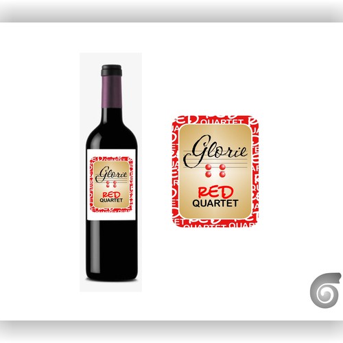Glorie "Red Quartet" Wine Label Design Design von symbiote