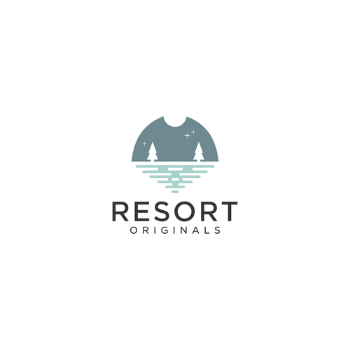 Custom Resort-Themed Apparel Logo Design Design by TUYUL_Dolar