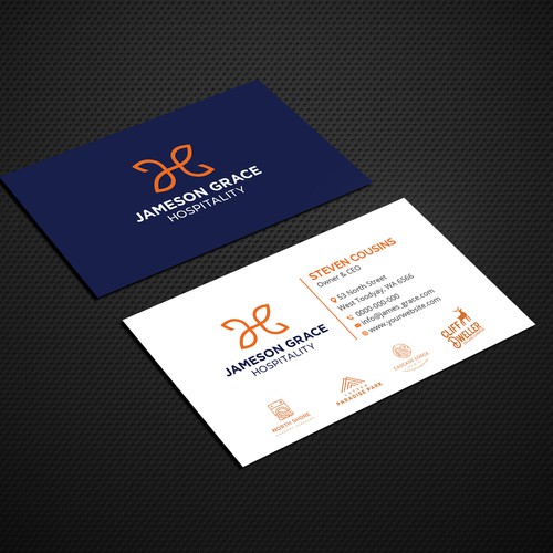 Create a modern and clean business card for a parent company with 4 subsidiaries Design by VIVID_Design.