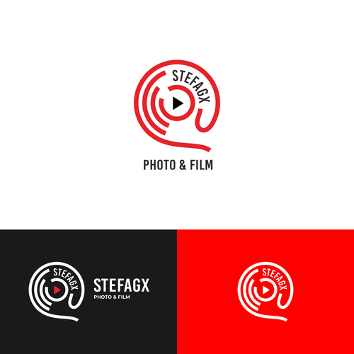 Photographer and filmmaker logo in modern style. Company is restructured and gets a new name Design by Ranks Project