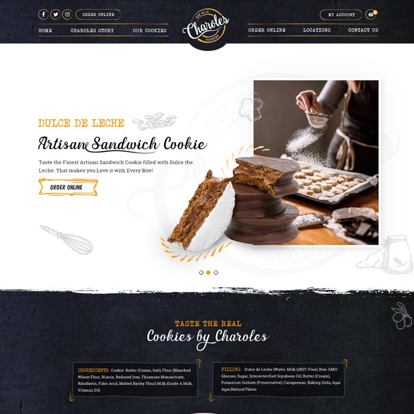 Creation of delicious cookies  website
