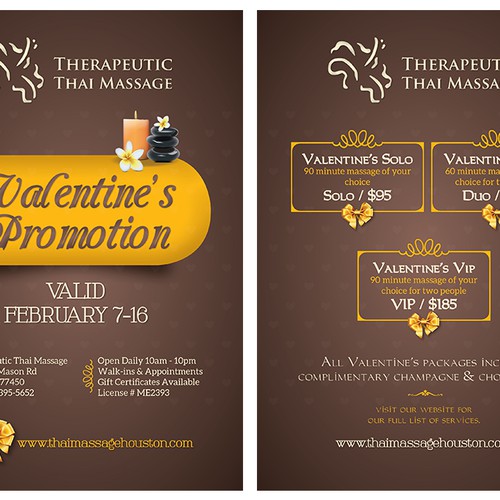 Create A Beautiful Valentine S Flyer For A Massage Spa Postcard Flyer Or Print Contest 99designs