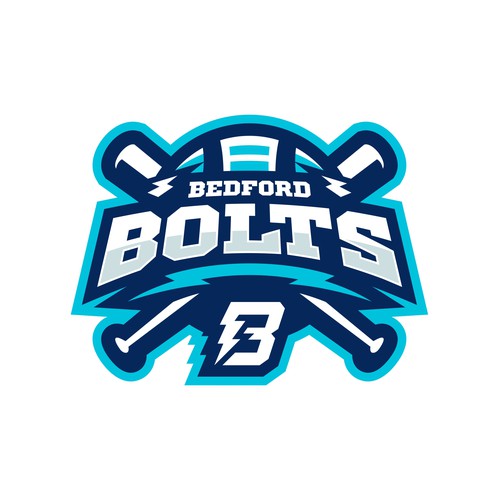 Team logo for the Bedford Bolts girls softball team Design by Karisdesigns