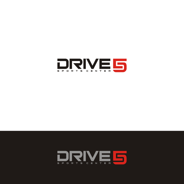 Design by e_lok titled "Drive5 Sports Center needs clean, modern, high-impact logo."