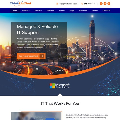 An IT services provider needs a high-tech website to help their business grow Design by ABRIR
