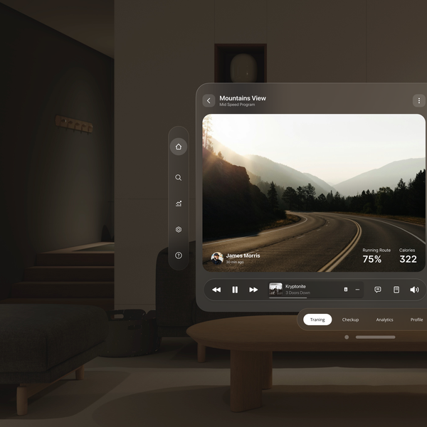 Running tracker Apple Vision app